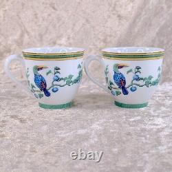 Hermes Demitasse Cup & Saucer Porcelain Toucans 2 Sets Porcelain Tableware withBox