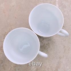 Hermes Demitasse Cup & Saucer Porcelain Toucans 2 Sets Porcelain Tableware withBox