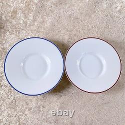 Hermes Demitasse Cup Saucer Rhythm Blue Red Rythme 2 Sets Porcelain Tableware