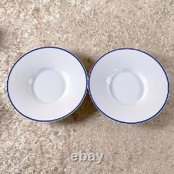 Hermes Demitasse Cup Saucer Rhythm Blue Rythme 2 Sets Porcelain Tableware withBox