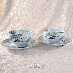 Hermes Large Morning Soup Cup & Saucer Carnets d'Equateur Porcelain 2 Sets