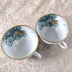 Hermes Large Morning Soup Cup & Saucer Carnets d'Equateur Porcelain 2 Sets