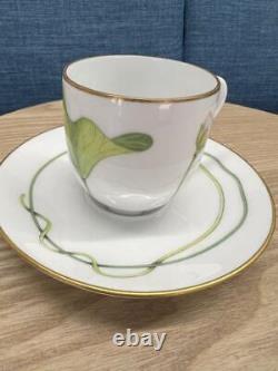 Hermes Paris Auth. Demitasse Cup & Saucer Set Nile White Porcelain Tableware
