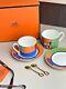 Hermès Paris Balcon Du Guadalquivir Porcelain Tea Cup And Saucer Set Of Two