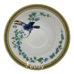 Hermes Paris Cup & Saucer Toucans Porcelain Tableware Set of 2