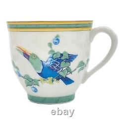 Hermes Paris Cup & Saucer Toucans Porcelain Tableware Set of 2