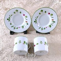 Hermes Paris Demitasse Cup & Saucer Mesclun Porcelain Tableware 2 Sets