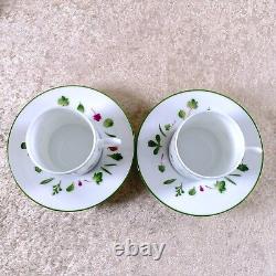 Hermes Paris Demitasse Cup & Saucer Mesclun Porcelain Tableware 2 Sets