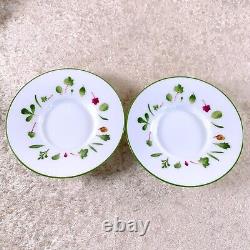 Hermes Paris Demitasse Cup & Saucer Mesclun Porcelain Tableware 2 Sets