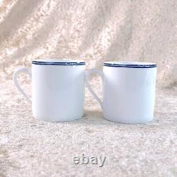 Hermes Paris Demitasse Cup Saucer Pair Sets CHAINE D'ANCRE BLUE 2 Sets