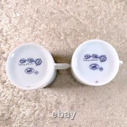 Hermes Paris Demitasse Cup Saucer Pair Sets CHAINE D'ANCRE BLUE 2 Sets