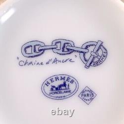 Hermes Paris Demitasse Cup Saucer Pair Sets CHAINE D'ANCRE BLUE 2 Sets