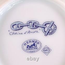 Hermes Paris Demitasse Cup Saucer Pair Sets CHAINE D'ANCRE BLUE 2 Sets