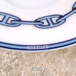 Hermes Paris Demitasse Cup Saucer Pair Sets CHAINE D'ANCRE BLUE 2 Sets