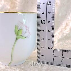 Hermes Paris Demitasse Cup & Saucer Porcelain Nil Nile Gold Rim with Case