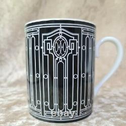 Hermes Paris Mug Cup Porcelain H DECO Black Ornament Authentic with Case (NEW)