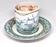 Hermes Paris Porcelain Mug Cup & Saucer Patchwork Tableware