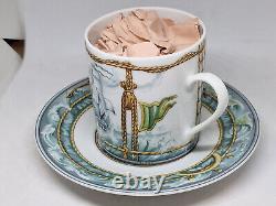 Hermes Paris Porcelain Mug Cup & Saucer Patchwork Tableware