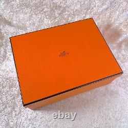 Hermes Paris Tea Cup Saucer Africa Orange Porcelain Tableware 2 Sets withBox