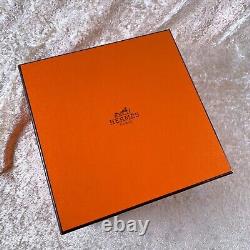 Hermes Paris Tea Cup Saucer Africa Orange Porcelain Tableware with Case