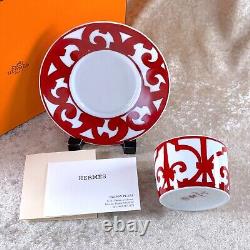 Hermes Paris Tea Cup & Saucer Balcon du Guadalquivir Porcelain Tableware with Case