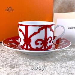 Hermes Paris Tea Cup & Saucer Balcon du Guadalquivir Porcelain Tableware with Case