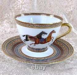 Hermes Paris Tea Cup & Saucer Cheval d'Orient No. 1 Horse Porcelain No Box