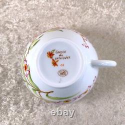 Hermes Paris Tea Cup Saucer Jardin des Orchidees #18 Porcelain Tableware