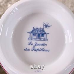 Hermes Paris Tea Cup & Saucer Le Jardin des Papillons Porcelain Tableware 2 Sets