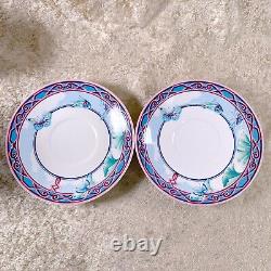 Hermes Paris Tea Cup & Saucer Le Jardin des Papillons Porcelain Tableware 2 Sets