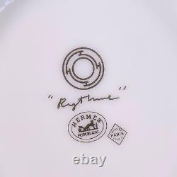 Hermes Paris Tea Cup & Saucer Porcelain Rythme Rhythm Red Platinum 3 Sets