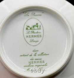 Hermes Pivoines Espresso Cup and Saucer Pink flower coffee Demitasse