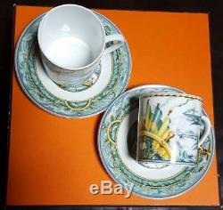 Hermes Porcelain Patchwork Coffee Cup Saucer Tableware set Ornament Ship New