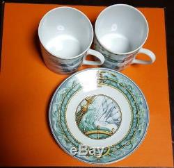 Hermes Porcelain Patchwork Coffee Cup Saucer Tableware set Ornament Ship New
