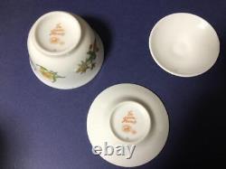 Hermes Porcelain Siesta Chinese Style Tea Cup Saucer Tableware Yellow with Box
