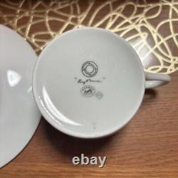 Hermes Rhythm Cup & Saucer 2 Sets Porcelain 7.5cm x 5.3cm 14.5cm With BoxGreen