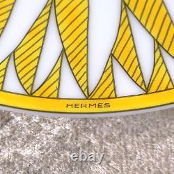 Hermes Soleil d'Hermes Tea Cup & Saucer 2 Sets Yellow Porcelain 2 Sets with Box