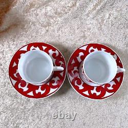 Hermes Tea Cup & Saucer Balcon du Guadalquivir Porcelain Tableware 2 Sets withBox