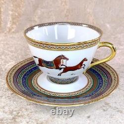 Hermes Tea Cup Saucer Cheval d'Orient No. 6 Horse Porcelain Tableware No Box