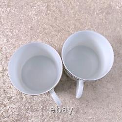 Hermes Tea Cup & Saucer Egee Soleil & Luna Porcelain Tableware 2 Sets with Box