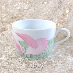 Hermes Tea Cup & Saucer Pivoines Porcelain Porcelain Authentic