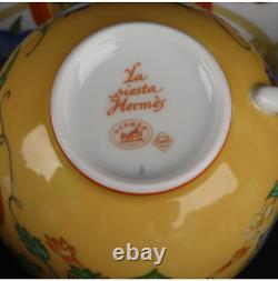 Hermes Tea Cup & Saucer Siesta Porcelain Tableware Blue & Yellow 2 Set