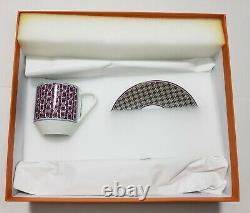 Hermes Tie Set Tea Cup Saucer Tableware Porcelain New