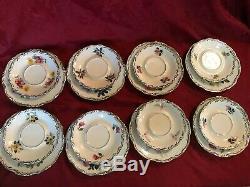 Hertel Jacob Bavaria Dresden Set Of 8 Dessert Plates, Tea Cups Saucers 24 Pieces