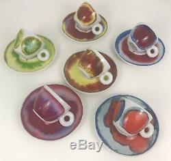 ILLY Art Collection FRANCESCO CLEMENTE Six Espresso CUPS SAUCERS Sets 2011 ITALY