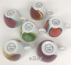ILLY Art Collection FRANCESCO CLEMENTE Six Espresso CUPS SAUCERS Sets 2011 ITALY