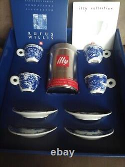Illy Art Collection 2005 Rufus Willis 4 espresso cup/saucer limited edition