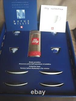 Illy Art Collection 2005 Rufus Willis 4 espresso cup/saucer limited edition