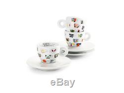 Illy Art Collection 25° Set of 6 Espresso Cups + Saucers by IPA Limited Edition