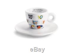 Illy Art Collection 25° Set of 6 Espresso Cups + Saucers by IPA Limited Edition